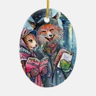 Christmas Carol Ceramic Tree Decoration