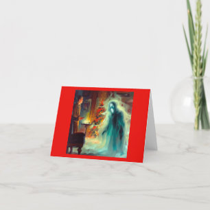 Christmas Carol Ghost of Christmas Future Holiday Card