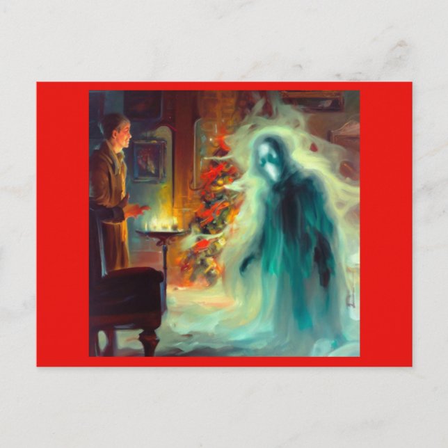 Christmas Carol Ghost of Christmas Future Holiday Postcard (Front)