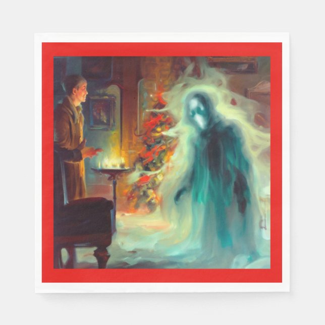 Christmas Carol Ghost of Christmas Future Napkin (Front)