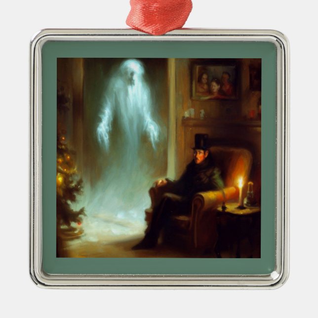 Christmas Carol Ghost of Christmas Past Metal Tree Decoration (Front)
