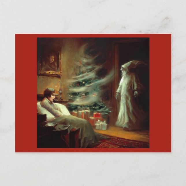 Christmas Carol Ghost of Christmas Present Holiday Postcard (Front)