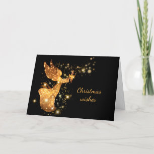 Christmas Carol Hark the Herald Angel's Sing  Holiday Card