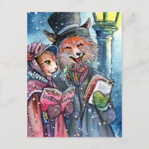 Christmas Carol Holiday Postcard