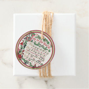 Christmas Carol Joy to the World Classic Favour Tags