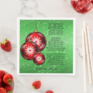 Christmas Carol Lyrics Once Royal Davids City - Napkin