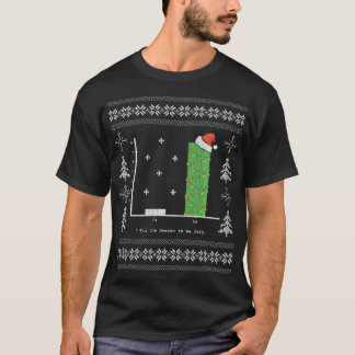 Christmas Carol Math Bar Graph Ugly Christmas T-Shirt
