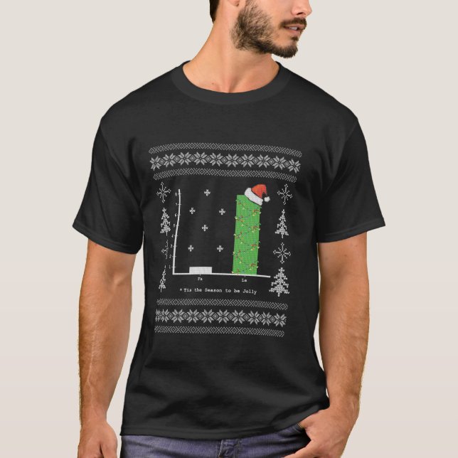 Christmas Carol Math Bar Graph Ugly T-Shirt (Front)
