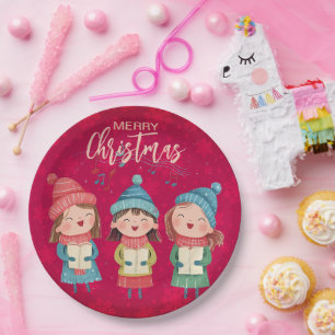 Christmas Carol Paper Plate