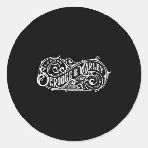 Christmas Carol Scrooge And Marley Counting House  Classic Round Sticker