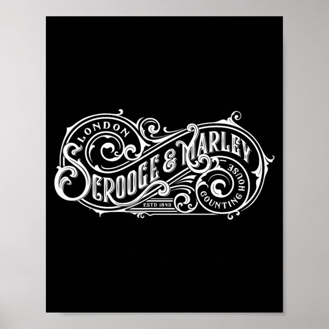 Christmas Carol Scrooge And Marley Counting House  Poster (Front)