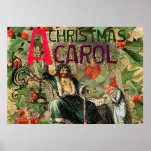 Christmas Carol Scrooge Holiday Art Print