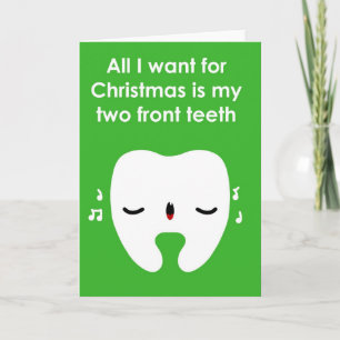 Christmas Carol Singing Tooth Card