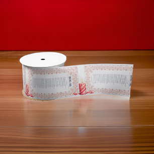 "Christmas Carol " Story Candles Pink Satin Ribbon