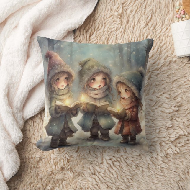 Christmas Carolers  Cushion (Blanket)