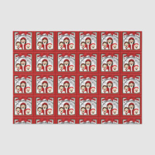 Christmas Carolers Decoupage Set Tissue Paper