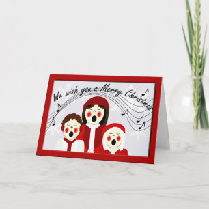 Christmas Carolers Greeting Card