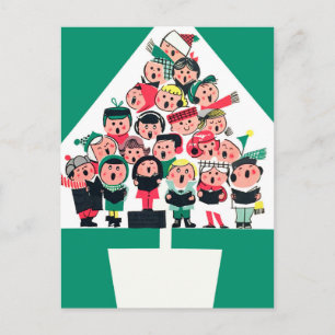 Christmas Carolers Holiday Postcard