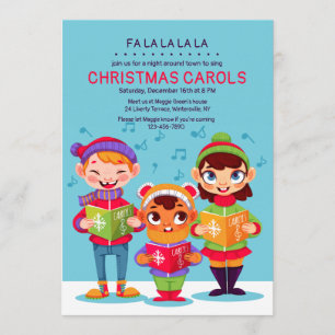 Christmas Carolers Invitation