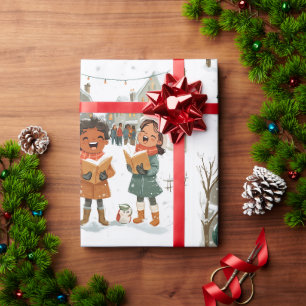 Christmas Carolers Wrapping Paper