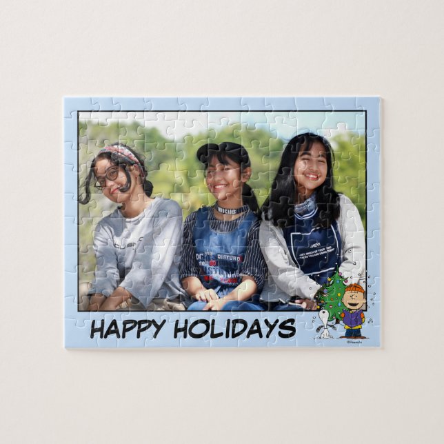 Christmas Caroling | Add Your Name Jigsaw Puzzle (Horizontal)