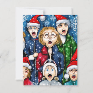 Christmas Caroling Card