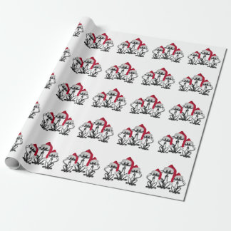 Christmas Caroling Cats Joyous Fun Wrapping Paper