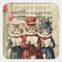 Christmas Caroling Cats