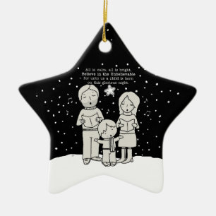 Christmas Caroling Ceramic Tree Decoration