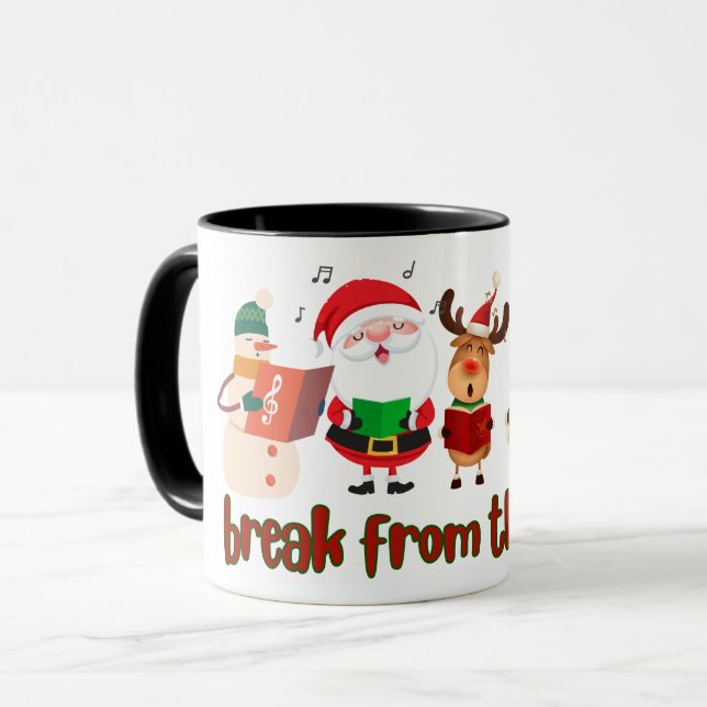 Christmas Caroling Coffee Mug (Front Left)