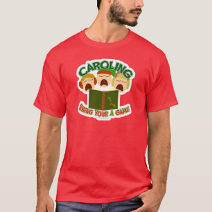 Christmas Caroling Cute Holiday Cartoon Art T-Shirt