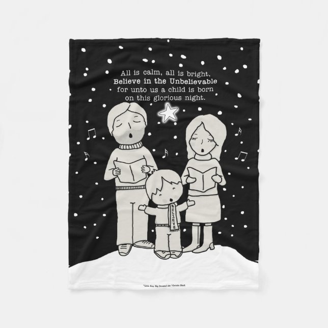 Christmas Caroling Fleece Blanket (Front)