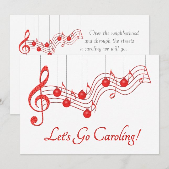 Christmas Caroling Party Invitation (Front/Back)