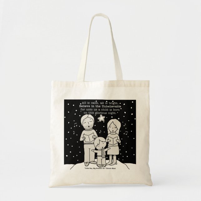 Christmas Caroling Tote Bag (Front)
