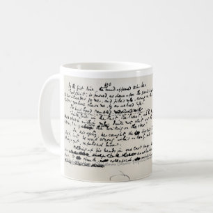 CHRISTMAS CAROLS CHARLES DICKENS MANUSCRIPT COFFEE MUG
