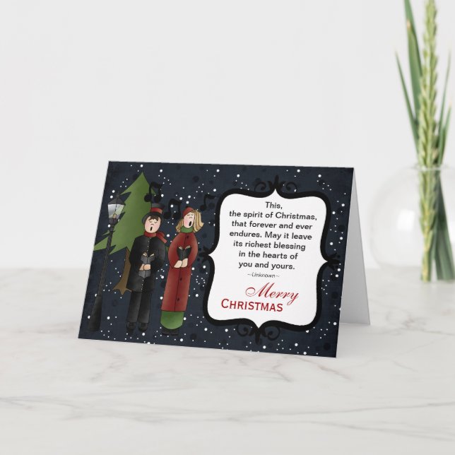 Christmas Carols Holiday Card (Front)