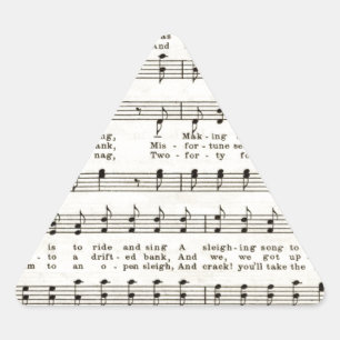 Christmas Carols: Jingle Bells Triangle Sticker