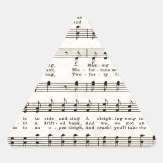 Christmas Carols: Jingle Bells Triangle Sticker