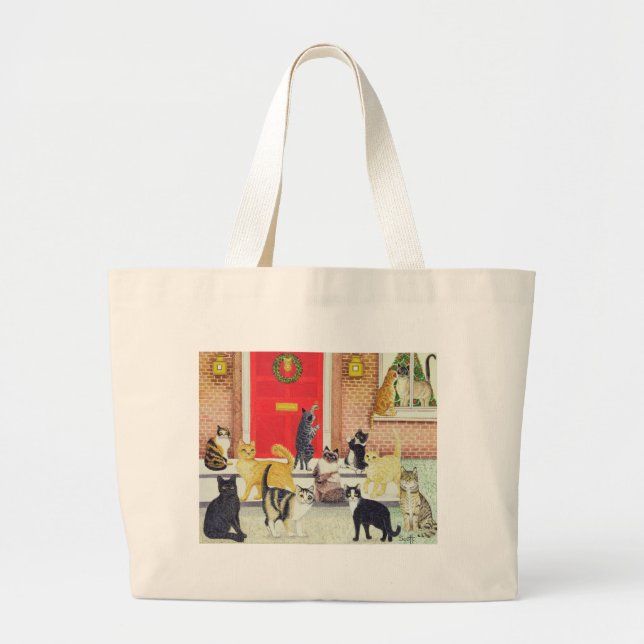 Christmas Carols Large Tote Bag (Front)