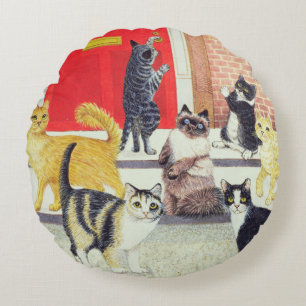 Christmas Carols Round Cushion