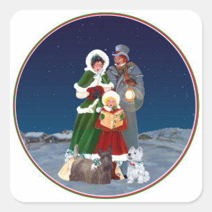 Christmas Carols Square Sticker