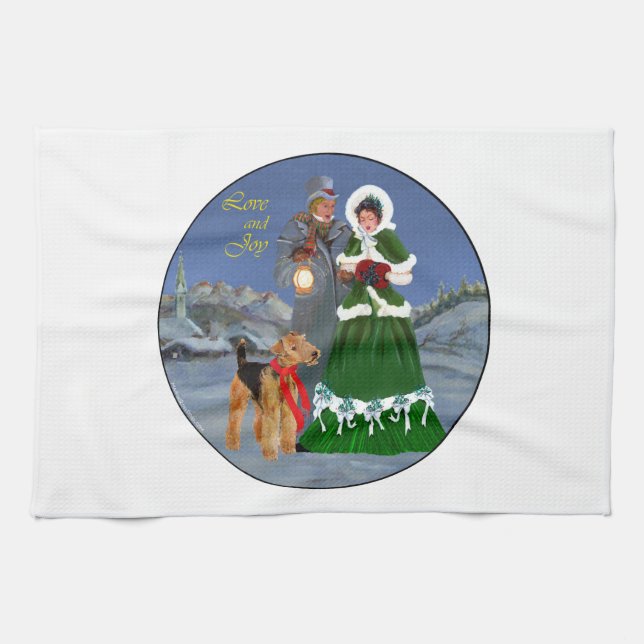 Christmas Carols Tea Towel (Horizontal)