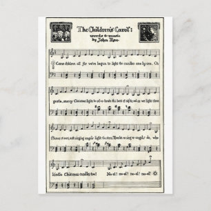 Christmas Carols: The Children's Carol Holiday Postcard