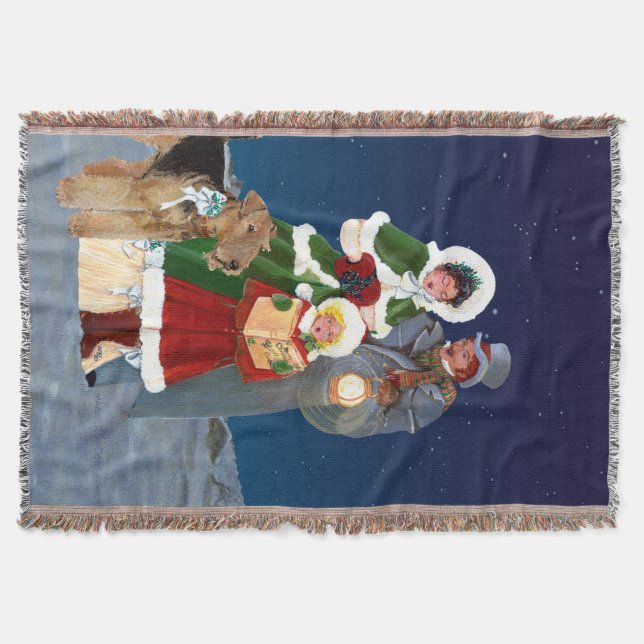 Christmas Carols Throw Blanket (Front)