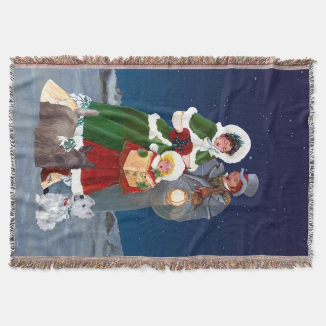 Christmas Carols Throw Blanket (Front)
