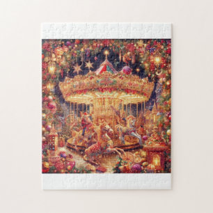 'Christmas Carousel Joy Puzzle,11" x 14", 252 piec Jigsaw Puzzle