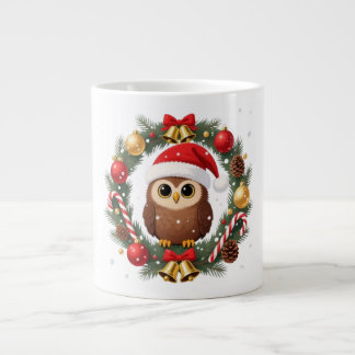 Christmas carpet in a festive crown large coffee mug