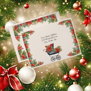 Christmas Carriage Baby Shower Envelope