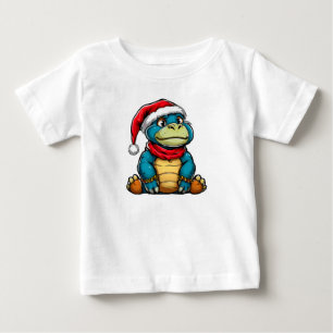 Christmas cartoon dinosaur Festive Xmas Gift Baby T-Shirt