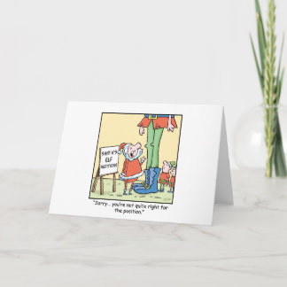Christmas Cartoon Elf Audition Holiday Card